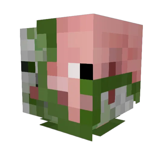 BurningGlowsquid Minecraft avatar head, 3D render