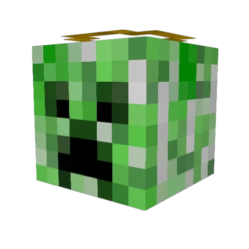 BurningNight Minecraft avatar head, 3D render