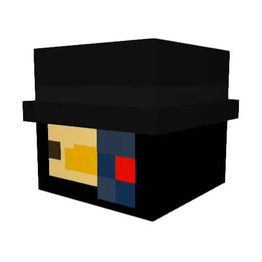 BurningPolaroid Minecraft avatar head, 3D render