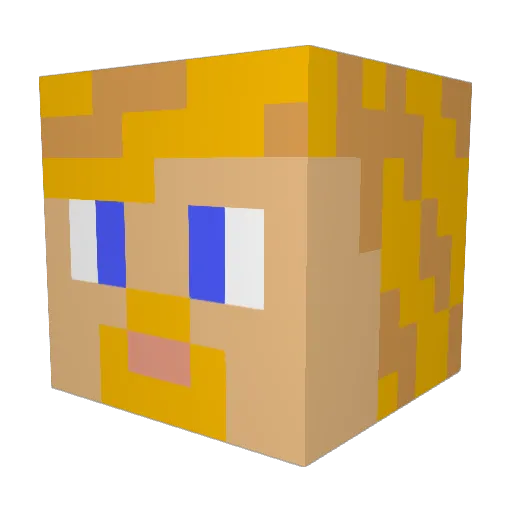 BurningPotato420 Minecraft avatar head, 3D render