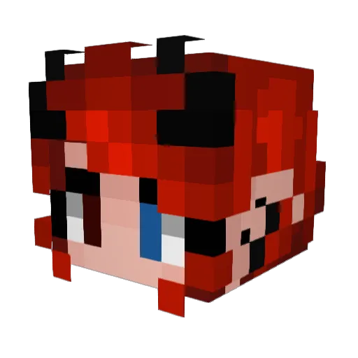 BurningRose001 Minecraft avatar head, 3D render