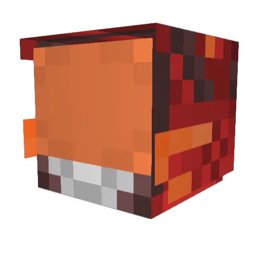 BurningX Minecraft avatar head, 3D render