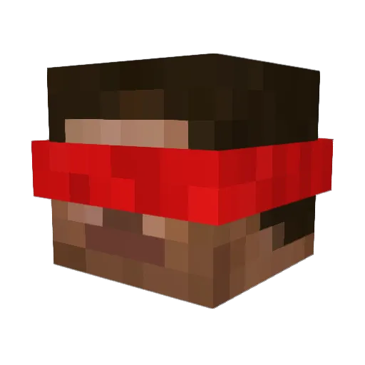 Burning_Blind Minecraft avatar head, 3D render