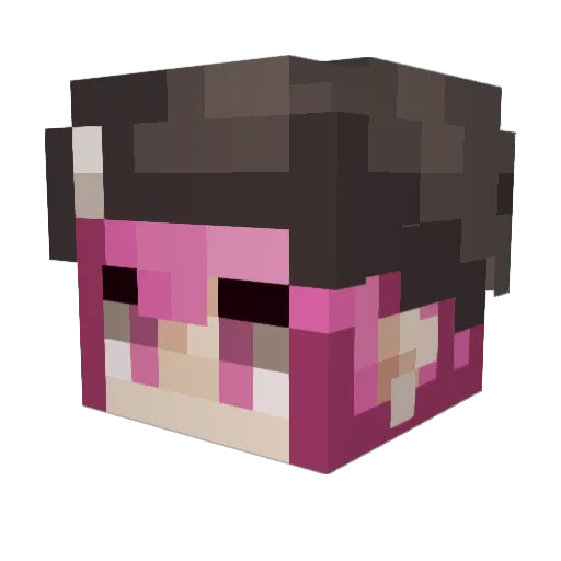 BurnoutQueer Minecraft avatar head, 3D render