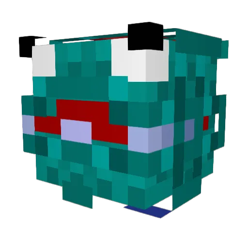 BurnoutTrout Minecraft avatar head, 3D render