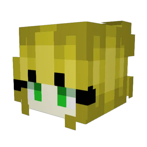 BurnsBurns Minecraft avatar head, 3D render