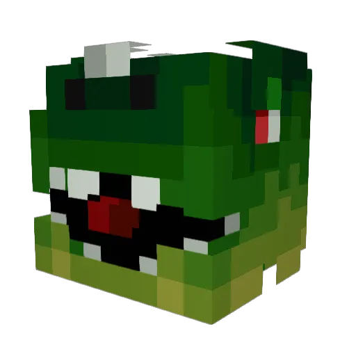 BurnsTheSwag Minecraft avatar head, 3D render