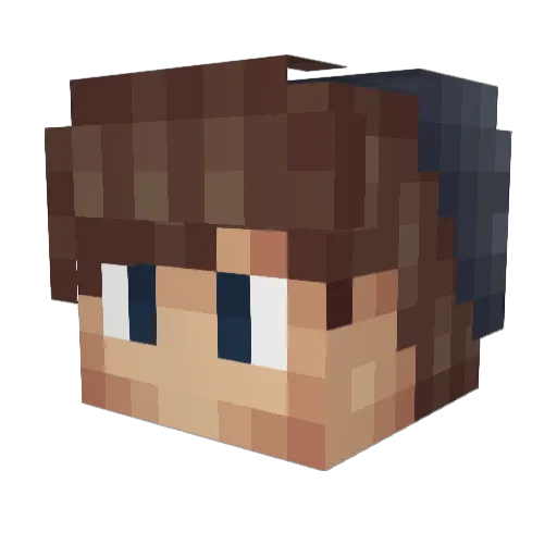Burnsa2 Minecraft avatar head, 3D render