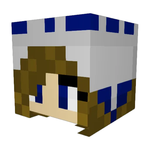 Burnside_char Minecraft avatar head, 3D render