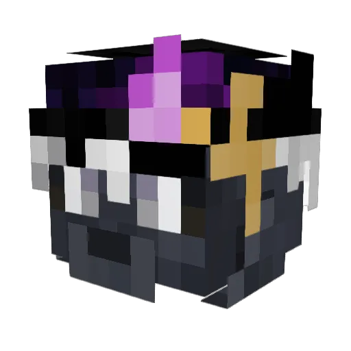 BurntAshez Minecraft avatar head, 3D render