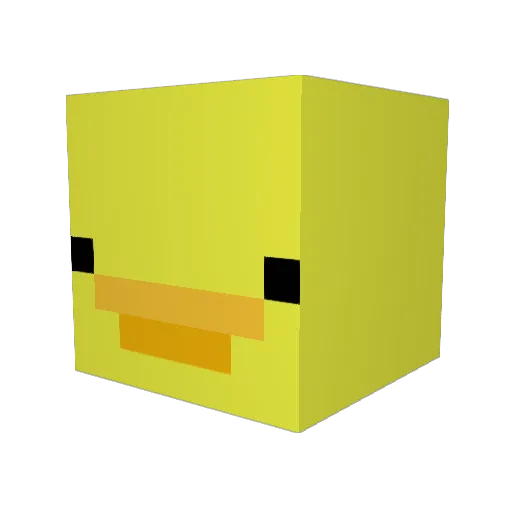 BurntCD Minecraft avatar head, 3D render