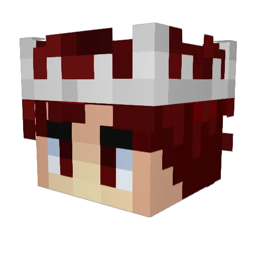 BurntDown Minecraft avatar head, 3D render