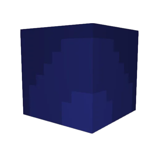 BurntIndigo Minecraft avatar head, 3D render