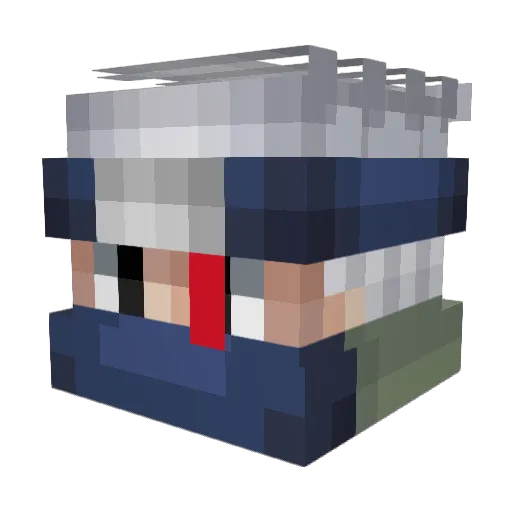 BurntSlushie Minecraft avatar head, 3D render