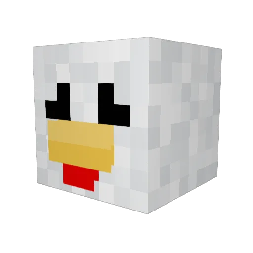 BurntToast2200 Minecraft avatar head, 3D render
