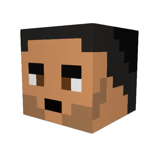 BurntToast3377 Minecraft avatar head, 3D render