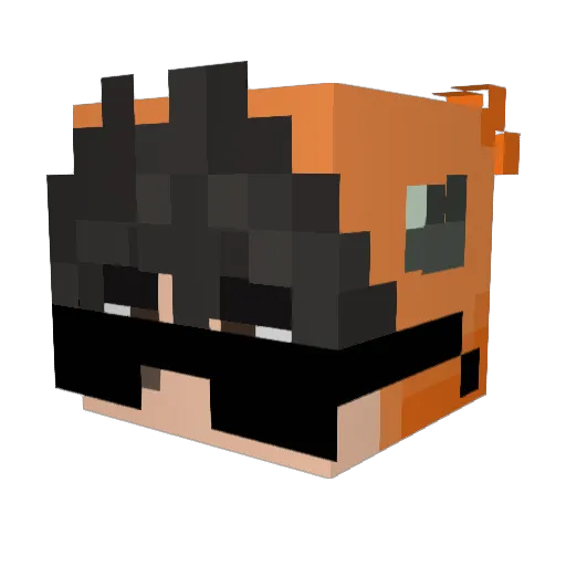 Burnt_Ice_Cube Minecraft avatar head, 3D render