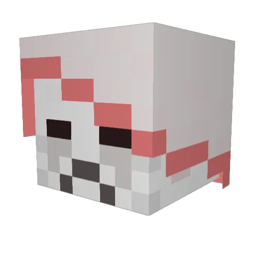 Burntless75 Minecraft avatar head, 3D render