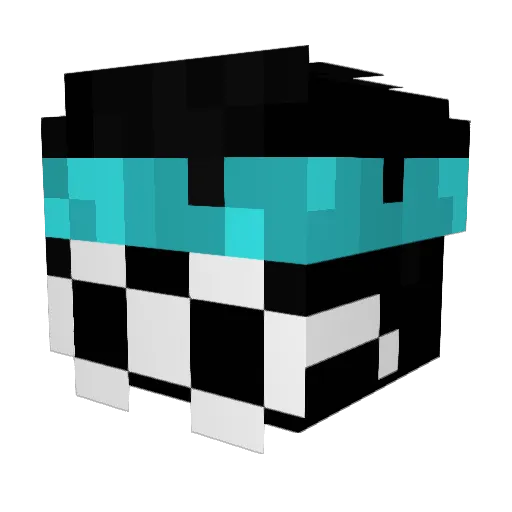 BurnzyYT Minecraft avatar head, 3D render