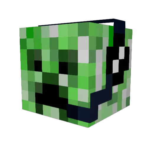 Burpardon Minecraft avatar head, 3D render