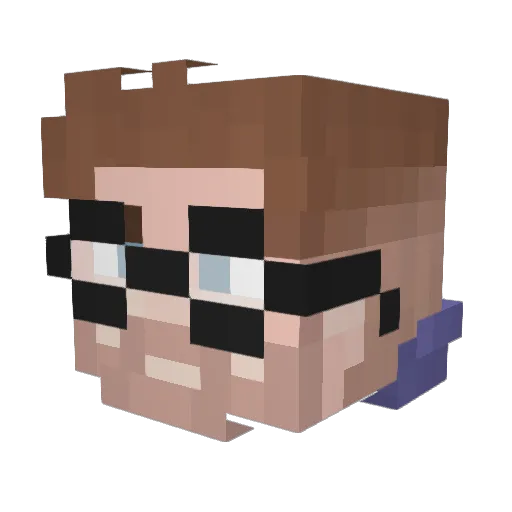 Burper Minecraft avatar head, 3D render