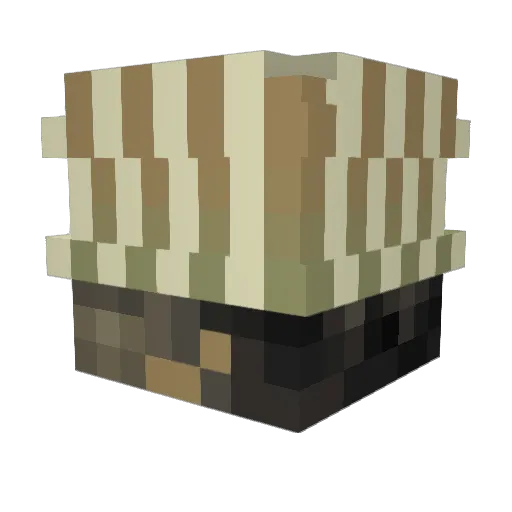 Burrasaurs Minecraft avatar head, 3D render