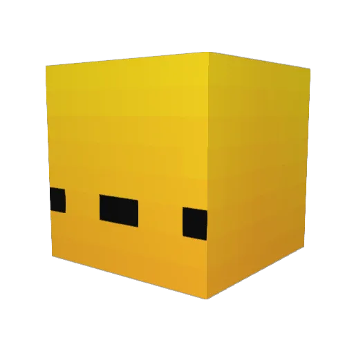BurriceMLG Minecraft avatar head, 3D render