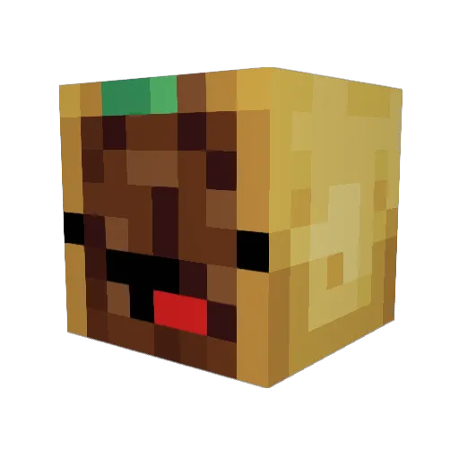 Burrildo_11 Minecraft avatar head, 3D render