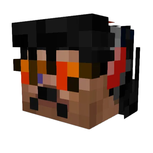 Burrito1337 Minecraft avatar head, 3D render