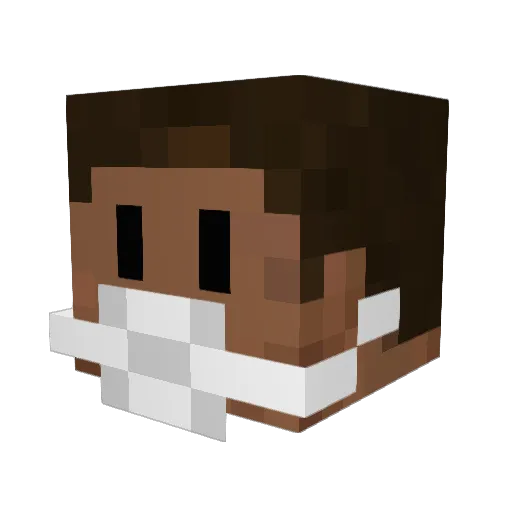 BurritoCamredo Minecraft avatar head, 3D render