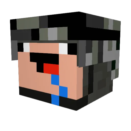 BurritoLime21 Minecraft avatar head, 3D render