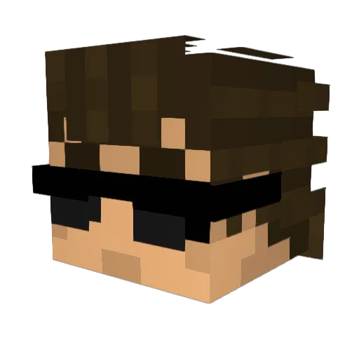 Burritobeast021 Minecraft avatar head, 3D render