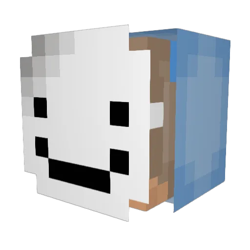 Burritosito Minecraft avatar head, 3D render