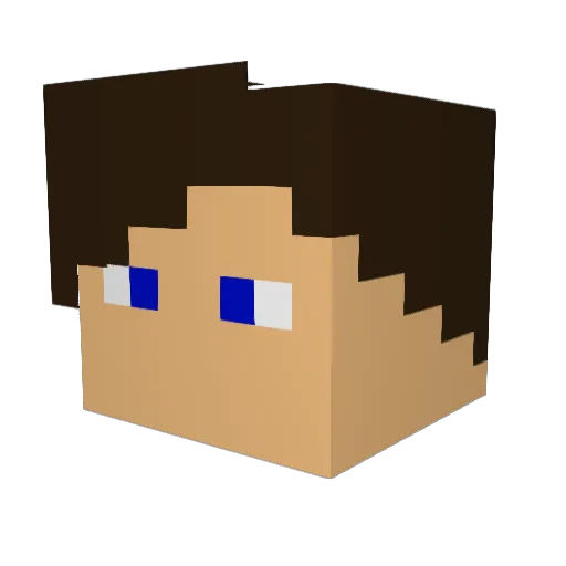 Burrows Minecraft avatar head, 3D render