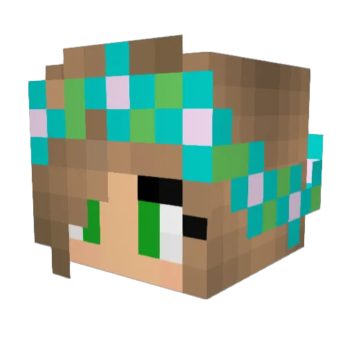 BurstAgain Minecraft avatar head, 3D render