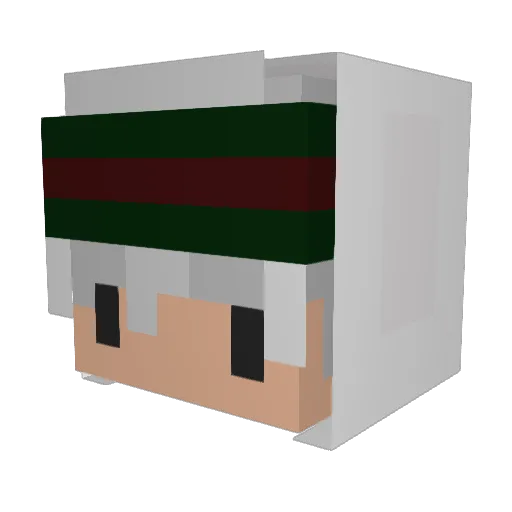 Burstbtw Minecraft avatar head, 3D render
