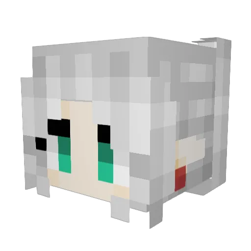 Burstnez Minecraft avatar head, 3D render