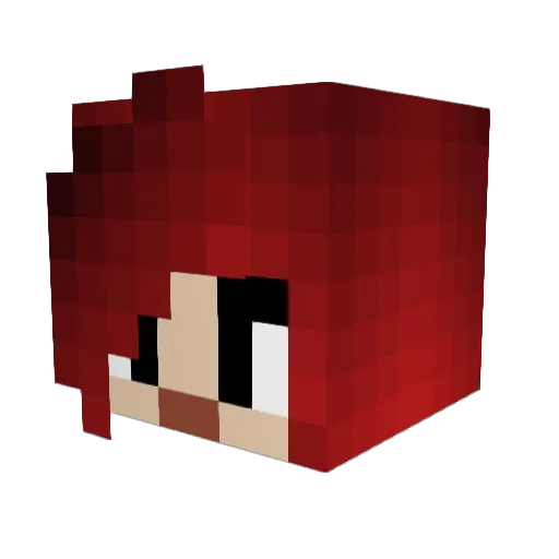 Burtzi Minecraft avatar head, 3D render