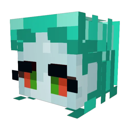 BurzKka Minecraft avatar head, 3D render