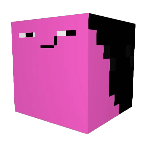 Busby Minecraft avatar head, 3D render