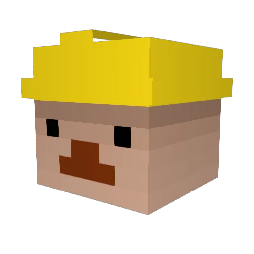 BusbyTheJanitor Minecraft avatar head, 3D render