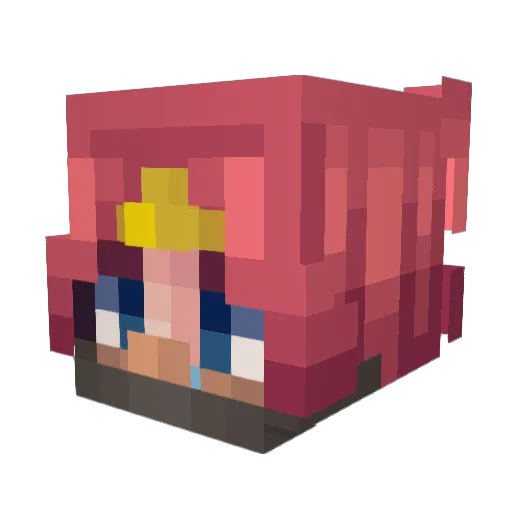 Busc_ Minecraft avatar head, 3D render