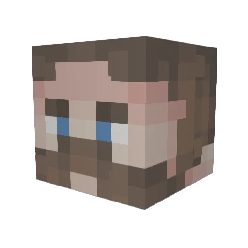 BuschcamperTV Minecraft avatar head, 3D render