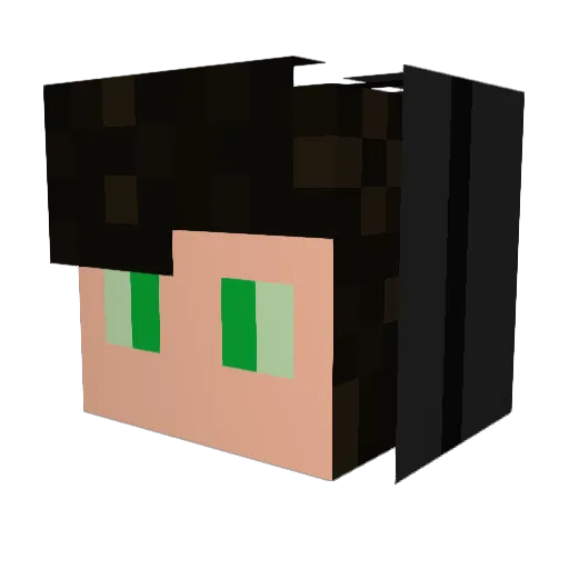 Buschkind_TV Minecraft avatar head, 3D render