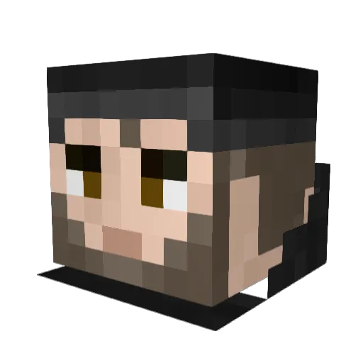 BushBurner Minecraft avatar head, 3D render