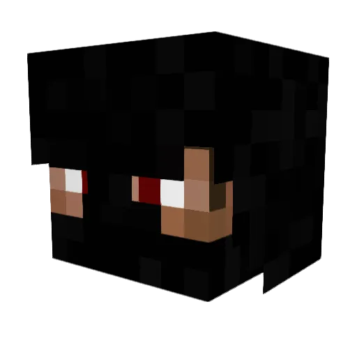 BushKempingNub Minecraft avatar head, 3D render