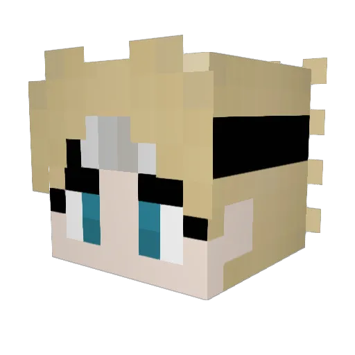 BushVlper Minecraft avatar head, 3D render