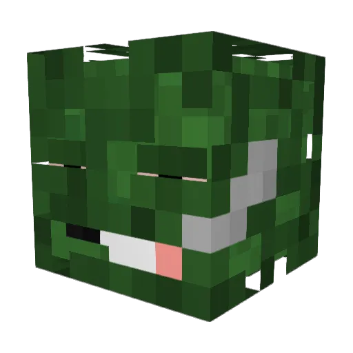 Bush_Guy Minecraft avatar head, 3D render