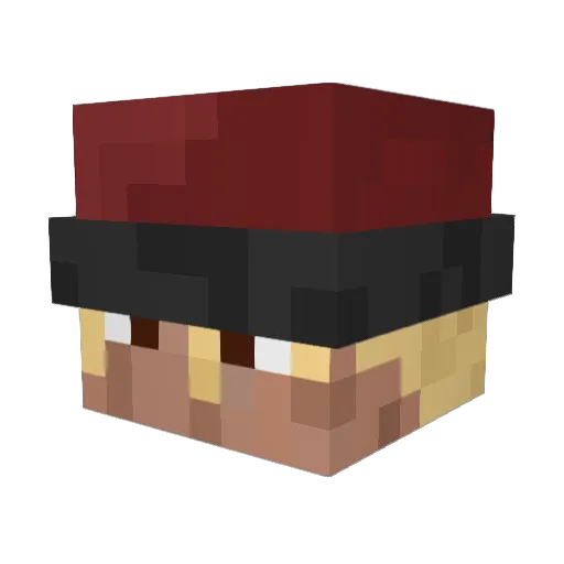 Bushi01 Minecraft avatar head, 3D render