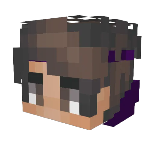 BushidoHenz Minecraft avatar head, 3D render